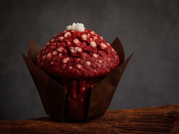 Red velvet with white chocolate raspberry